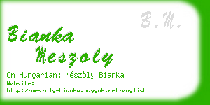 bianka meszoly business card