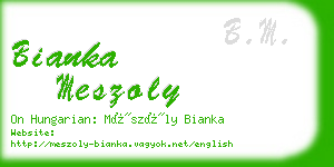 bianka meszoly business card